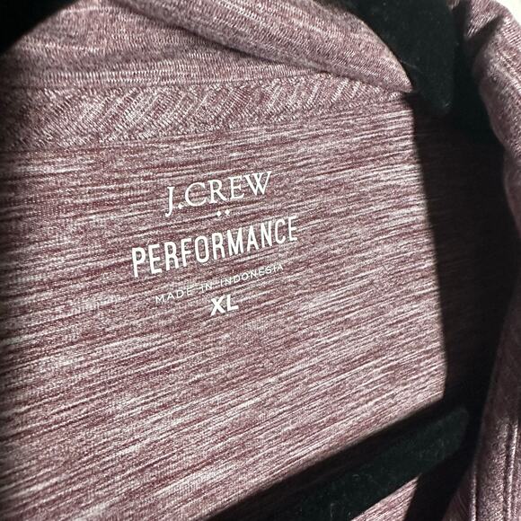 J. Crew Men's Heathered Purple Performance Polo Shirt Size XL Athletic Golf - Picture 3 of 8